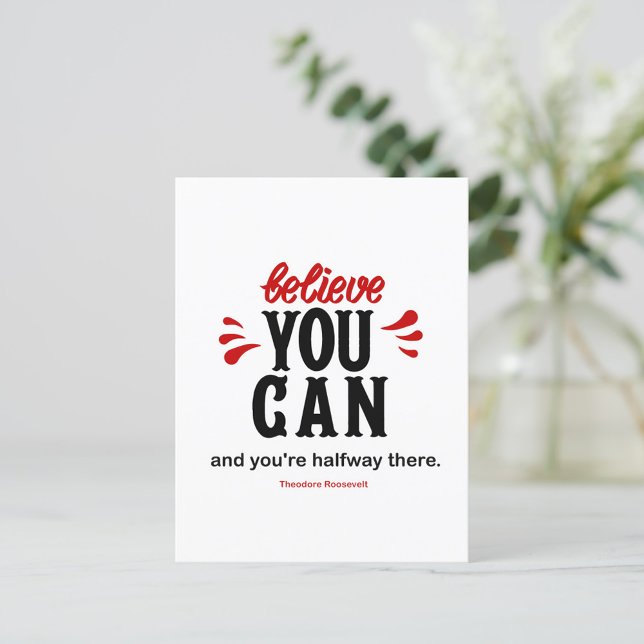 Cartão Postal Citação Famosa Presidencial Inspiradora (Criador carregado)