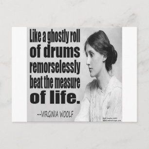 Cartão Postal Citação Fantasmagórica de Virginia Woolf