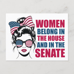 Cartão Postal Citação Feminista Divertida Política Mulher Americ