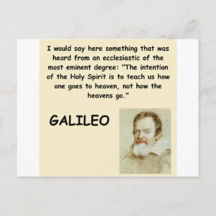 Cartão Postal citação galileo