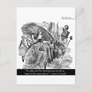 Cartão Postal Citação Gráfica e Famosa de Lewis Carroll