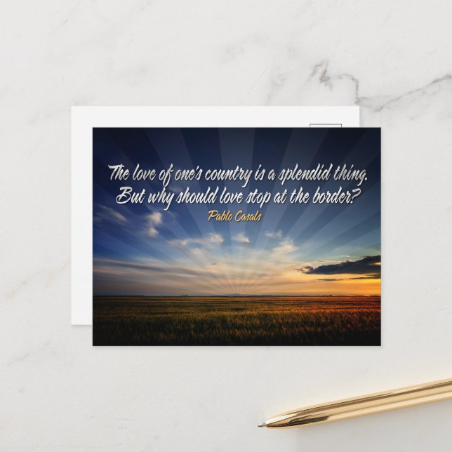 Cartão Postal Citação Inspiracional "Amor sem Bordas" (Frente/Verso In Situ)