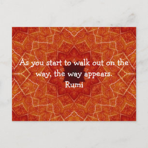 Cartão Postal Citação Inspiradora de Rumi sobre Fé