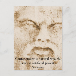 Cartão Postal Citação Inspiradora de Sócrates