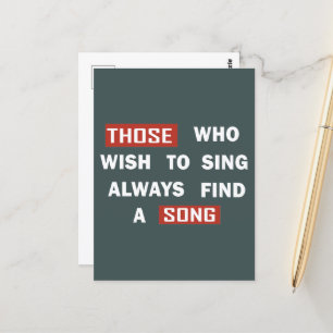 Cartão Postal citação inspiradora para o sucesso na vida real