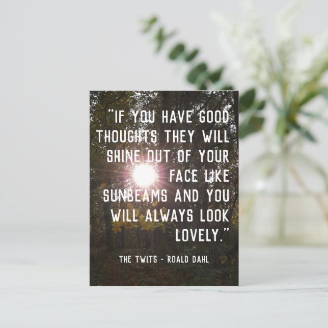 Cartão Postal Citação Inspiradora Personalizável Os Twits Roald  (Em pé/Frente)