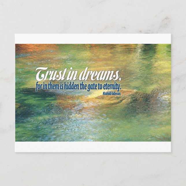 Cartão Postal Citação Inspirativa — Kahlil Gibraltar (Frente)