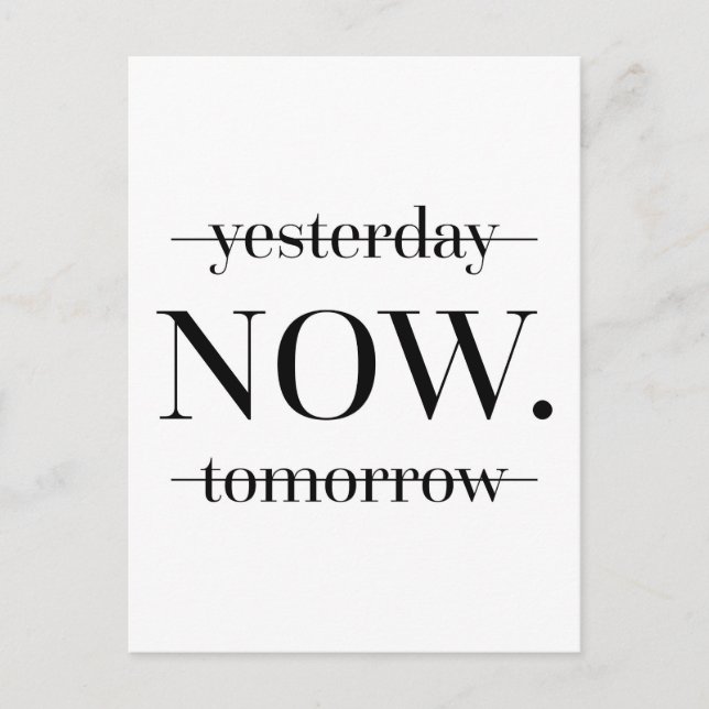 Cartão Postal Citação Motivacional AGORA (Frente)