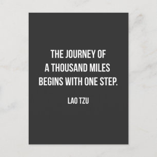 Cartão Postal Citação motivacional de Lao Tzu.