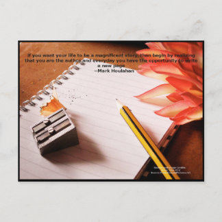 Cartão Postal Citação Motivacional - Faça da Vida uma História M