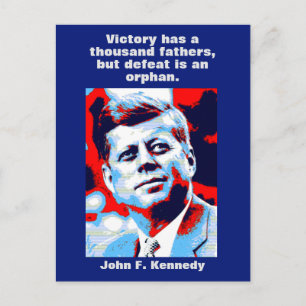 Cartão Postal Citação motivacional inspiradora de JFK John F. Ke