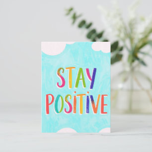 Cartão Postal Citação motivacional positiva pintada