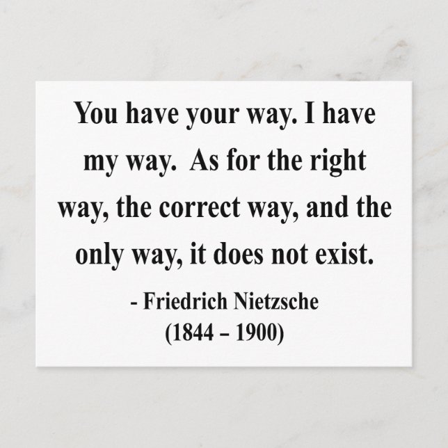 Cartão Postal Citação Nietzsche 1a (Frente)