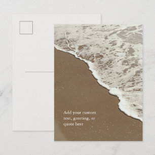 Cartão Postal Citação personalizada / Areia de praia personaliza