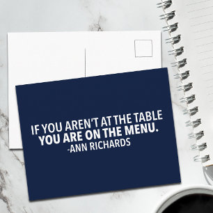 Cartão Postal Citação política motivacional de Ann Richards