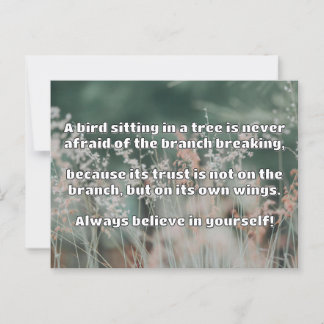 Cartão Postal Citação Positiva de Encorajamento Empath