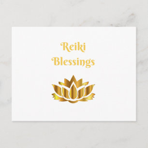 Cartão Postal Citação "Reiki Blessings"