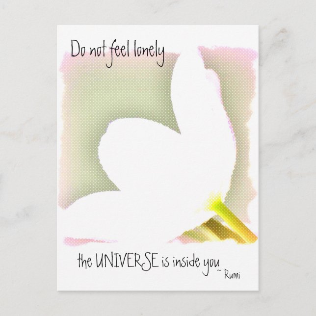 Cartão Postal Citação Rumi Tulipa Pontilhada (Frente)