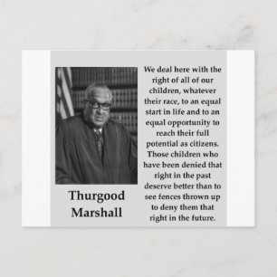 Cartão Postal citação Thurgood Marshall
