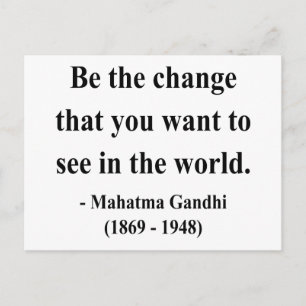 Cartão Postal Citações 1a de Gandhi