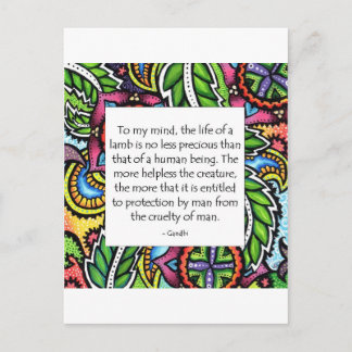 Cartão Postal Citações animais de Gandhi