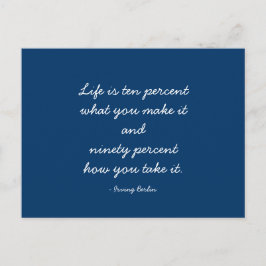 Cartão Postal Citações Cotáveis - Conselhos e Observações - Vida