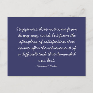 Cartão Postal Citações Cotáveis - trabalho e carreira