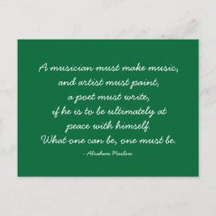 Cartão Postal Citações Cotáveis - trabalho e carreira