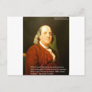 Cartão Postal Citações de Ben Franklin (O que é Sábio) Presentes