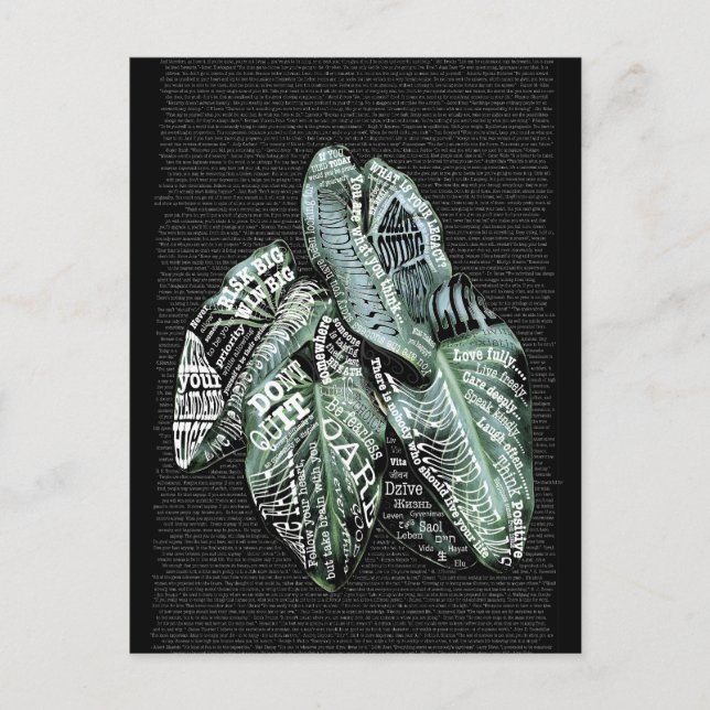 Cartão Postal Citações de LIFE Motivacional Inspiracional (Frente)