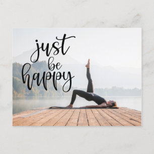 Cartão Postal Citações de Yoga sua própria foto personalizada de