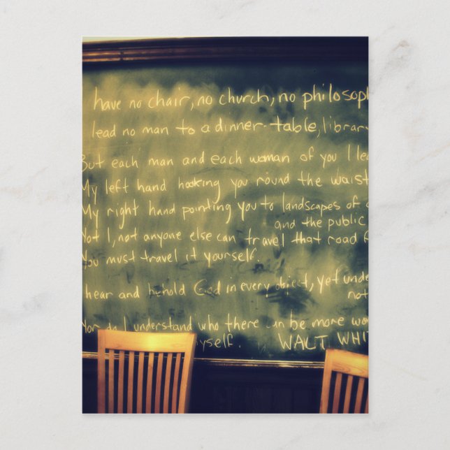 Cartão Postal citações do whitman do walt (Frente)