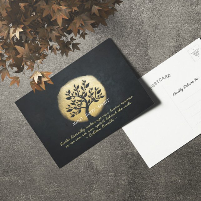 Cartão Postal Citações Douradas de Árvore Preta do Instrutor de  (Criador carregado)