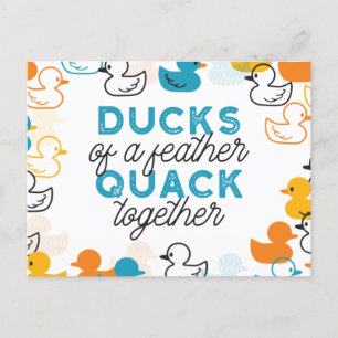 Cartão Postal Citações Engraçadas de Patos Fofos II