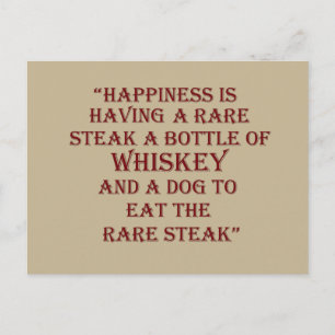Cartão Postal Citações engraçadas de uísque ditos de bebida