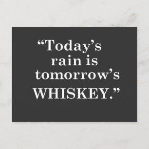 Cartão Postal Citações engraçadas de uísque sobre beber