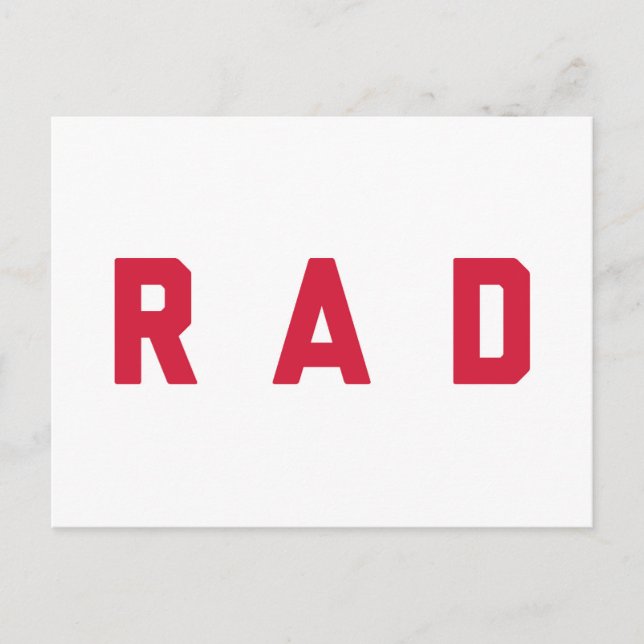 Cartão Postal Citações engraçadas do Rad (Frente)