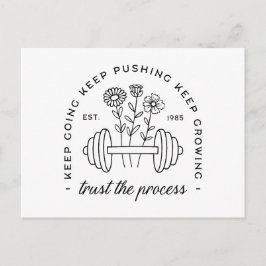 Cartão Postal Citações estéticas de motivação de garotas de giná