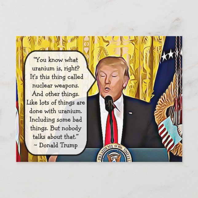 Cartão Postal Citações estúpidas de Donald Trump Keepsakes (Frente)