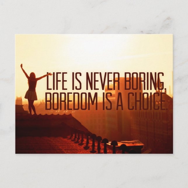 Cartão Postal Citações inspiradoras e motivacionais (Frente)