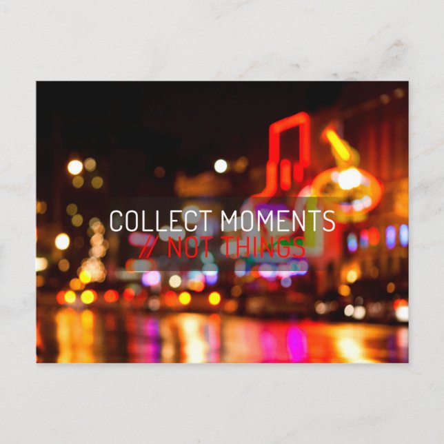 Cartão Postal Citações inspiradoras e motivacionais (Frente)