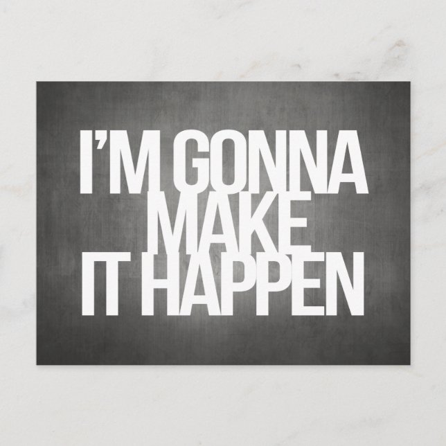 Cartão Postal Citações inspiradoras e motivacionais (Frente)