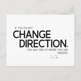 Cartão Postal CITAÇÕES: Lao Tzu: Mude de direção