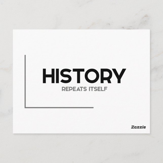 Cartão Postal Citações MODERNAS: a história se repete (Verso)