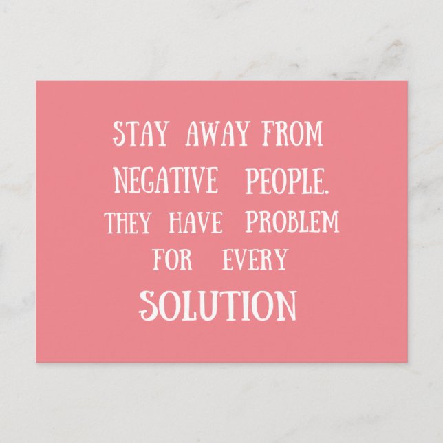 Cartão Postal citações motivacionais dizem vidas engraçadas (Frente)