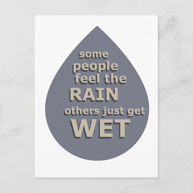 Cartão Postal citações motivacionais sobre afirmações da vida (Frente)