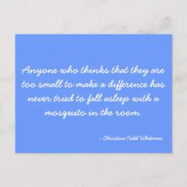 Cartão postal citando Christine Todd Whitman