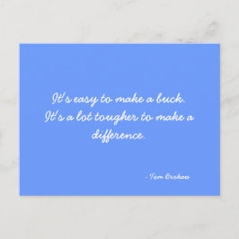 Cartão postal citando Tom Brokaw