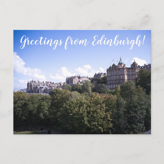 Cartão Postal CITINERARIES: Greetings from Edinburgh! (Frente)