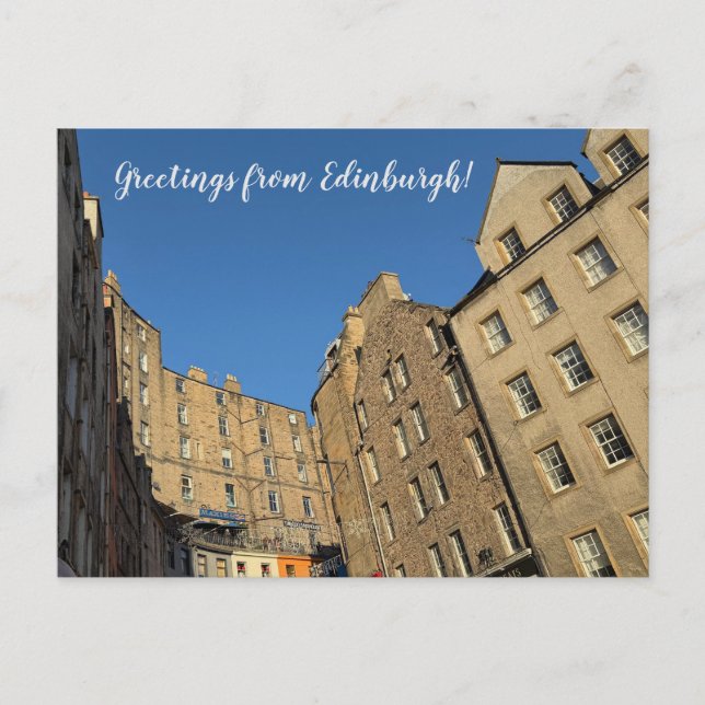 Cartão Postal CITINERARIES: Greetings from Edinburgh! (Frente)